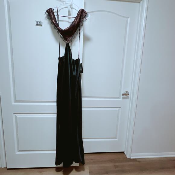 Retrofete Lucie Lace Cutout Gown Black Size XL - Picture 5 of 9